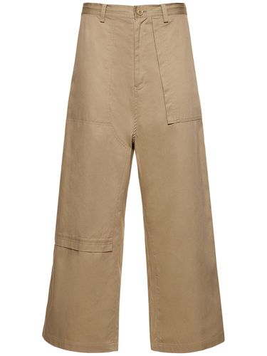 Cotton Twill Big Pocket Straight Pants - YOHJI YAMAMOTO - Modalova