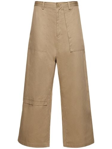 Pantaloni Dritti In Twill Di Cotone - YOHJI YAMAMOTO - Modalova