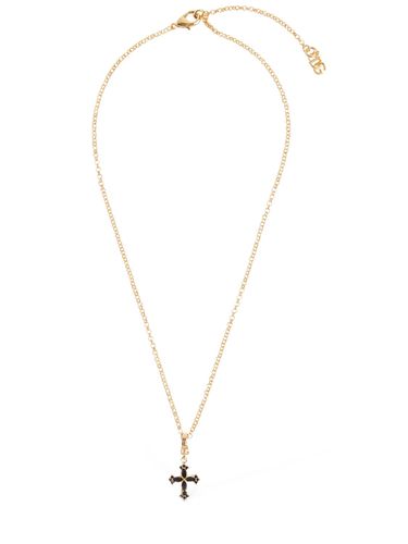 Plated Cross Pendant Necklace - DOLCE & GABBANA - Modalova