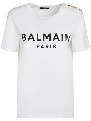 T-shirt Aus Baumwolle Mit Logodruck - BALMAIN - Modalova