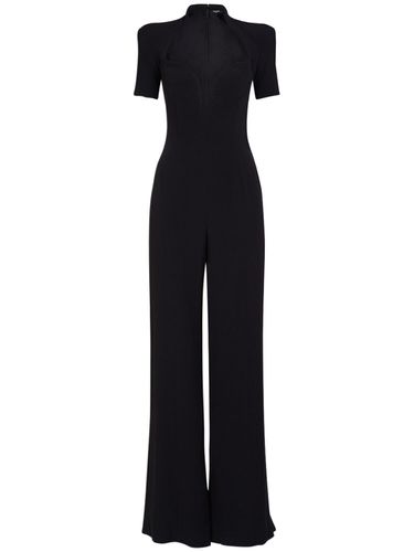 Jumpsuit De Crepé Cuello Abierto - BALMAIN - Modalova