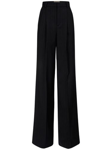 Pantaloni In Misto Lana - SAINT LAURENT - Modalova