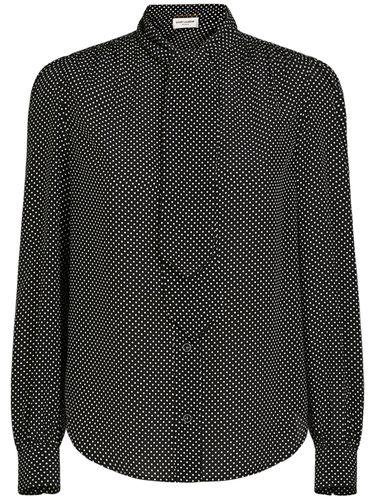 Camicia In Seta / Cravatta - SAINT LAURENT - Modalova