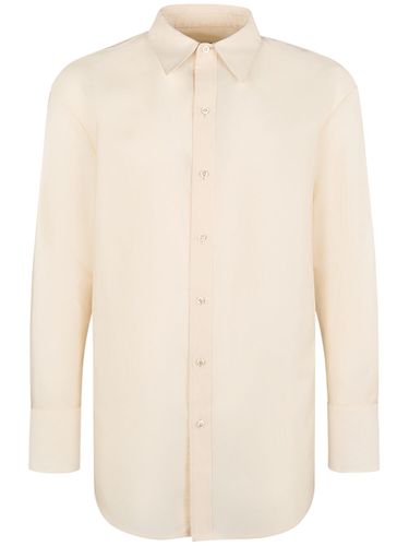 Camisa Oversize De Lana - SAINT LAURENT - Modalova