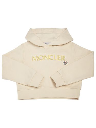 Sudadera De Felpa De Algodón Con Capucha - MONCLER - Modalova