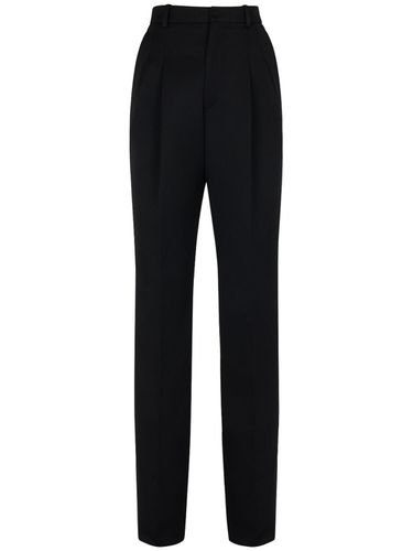 High Waist Wool Pants - SAINT LAURENT - Modalova