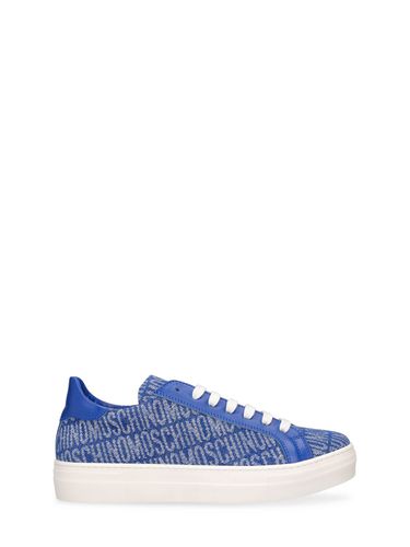 Sneakers De Y Piel Con Cordones - MOSCHINO - Modalova