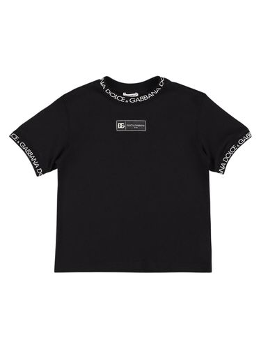 Bedrucktes T-shirt Aus Baumwolljersey - DOLCE & GABBANA - Modalova