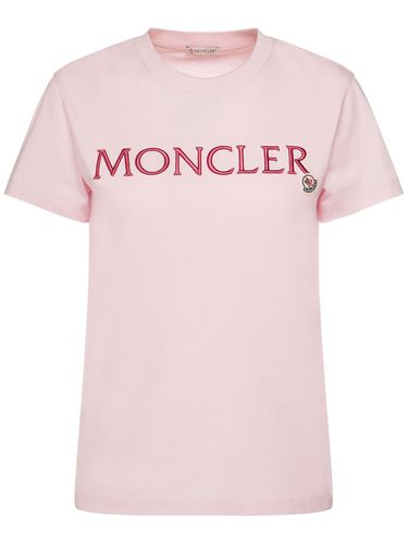 T-shirt Aus Bio-baumwolle Mit Logostickerei - MONCLER - Modalova