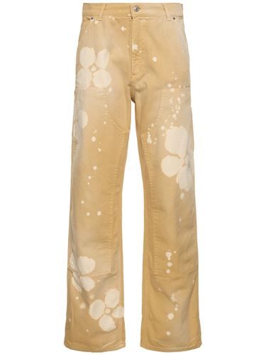 Printed Cotton Jeans - MSGM - Modalova