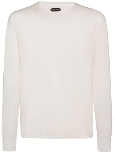 Lyocell & Cotton Crewneck T-shirt - TOM FORD - Modalova