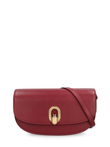 The Tondo Crescent Leather Shoulder Bag - SAVETTE - Modalova