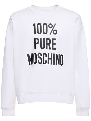 Sweatshirt Aus Baumwolle „100% Pure “ - MOSCHINO - Modalova