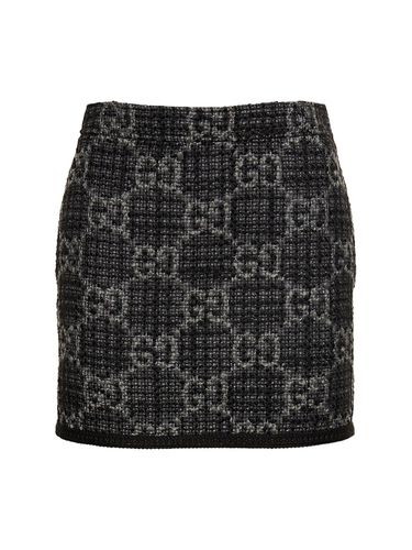 Rock Aus Wollmischtweed „gg“ - GUCCI - Modalova