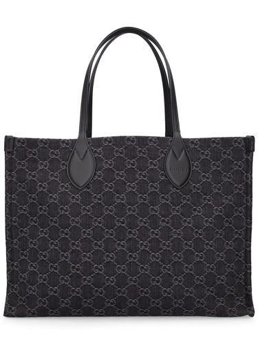 Bolso Tote Large Ophidia Gg Denim - GUCCI - Modalova