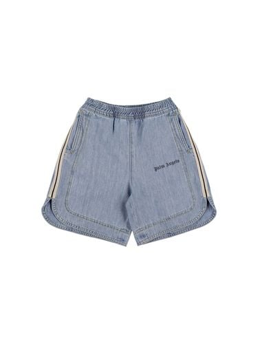 Boxershorts Aus Baumwollchambray „pa Track“ - PALM ANGELS - Modalova