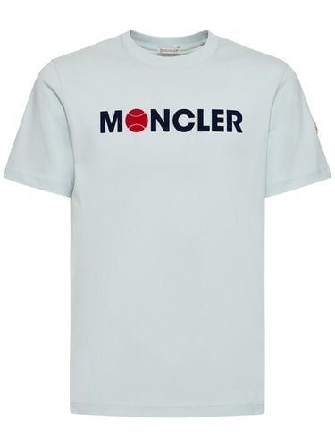 T-shirt Aus Baumwolljersey Mit Logo - MONCLER - Modalova