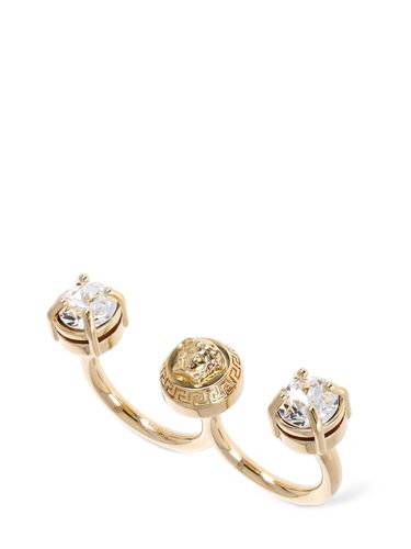 Anello Con Cristallo - VERSACE - Modalova