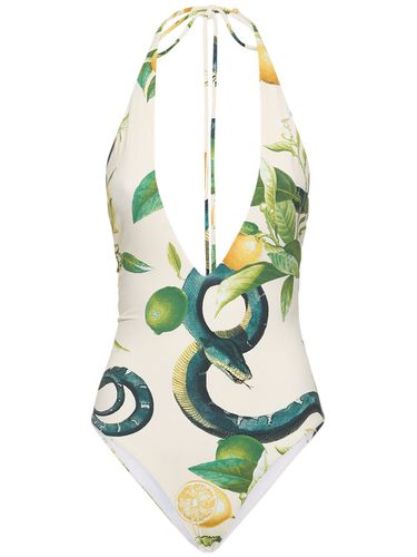 Lycra Printed Halter Neck Bodysuit - ROBERTO CAVALLI - Modalova