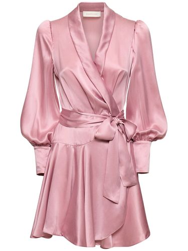 Silk Mini Wrap Dress - ZIMMERMANN - Modalova