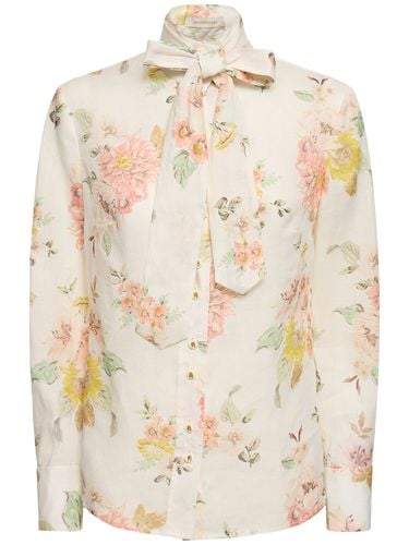 Camisa De Ramie Estampada - ZIMMERMANN - Modalova