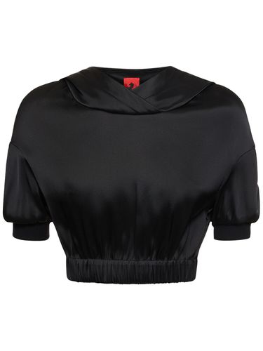 Crop Top In Viscosa Stretch / Cappuccio - FERRARI - Modalova