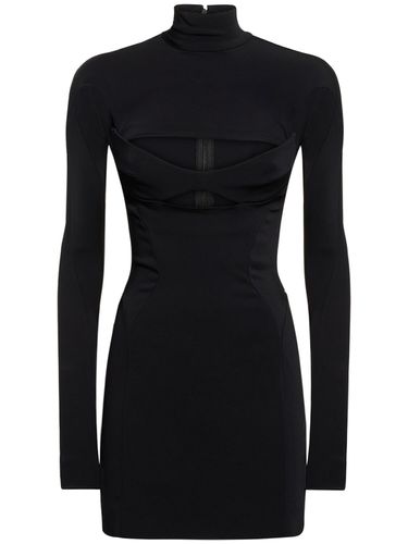 Vestido De Crepe Con Cuello Alto - MUGLER - Modalova