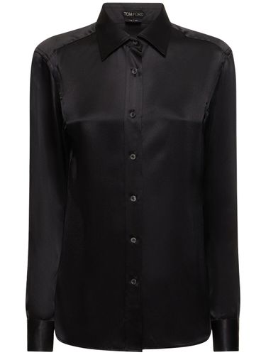 Bluse Aus Seidensatin Mit Plissees - TOM FORD - Modalova