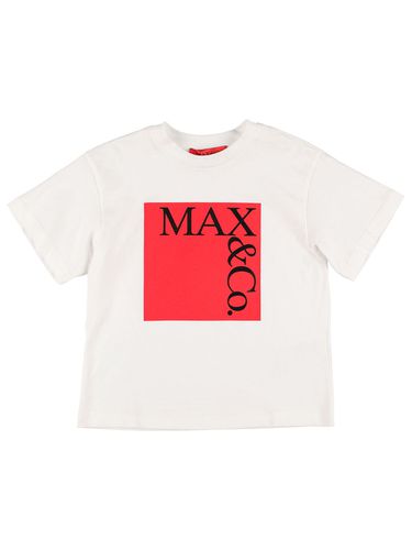 Camiseta De Jersey De Algodón Estampada - MAX&CO - Modalova