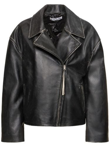 Bikerjacke Aus Leder - ACNE STUDIOS - Modalova