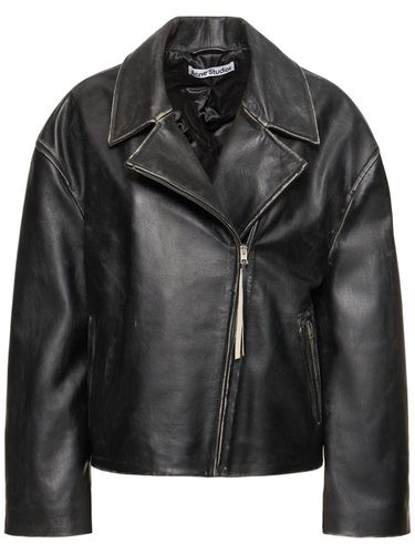 Chaqueta Biker De Piel - ACNE STUDIOS - Modalova