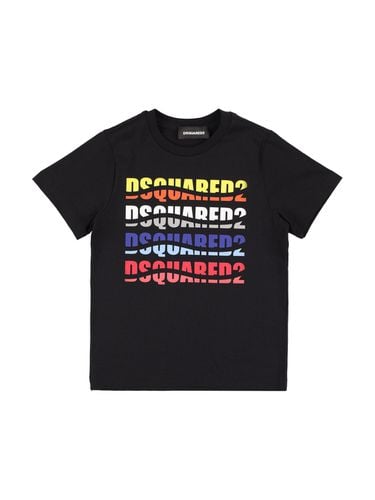 Camiseta De Jersey De Algodón Estampada - DSQUARED2 - Modalova