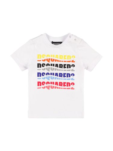 Camiseta De Jersey De Algodón Estampada - DSQUARED2 - Modalova