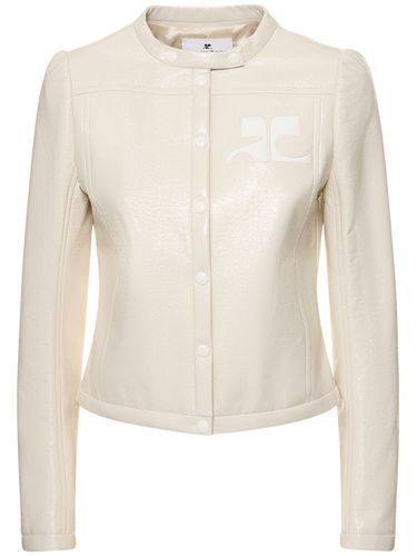 Iconic Coated Vinyl Biker Jacket - COURREGES - Modalova