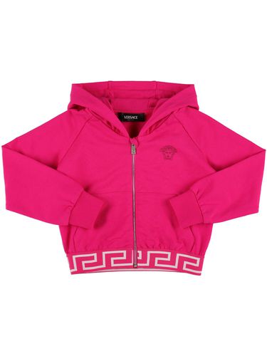 Sudadera De Algodón Con Capucha - VERSACE - Modalova