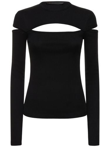 Slash Cotton Jersey Cutout Top - HELMUT LANG - Modalova