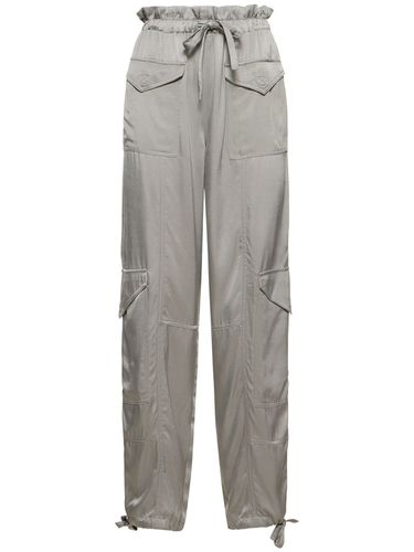 Washed Satin Pants - GANNI - Modalova