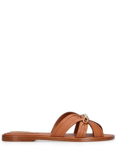 Mm Prisma Slide Leather Flat Sandals - ZIMMERMANN - Modalova