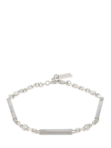 Rhinestone Brass Bracelet - SAINT LAURENT - Modalova