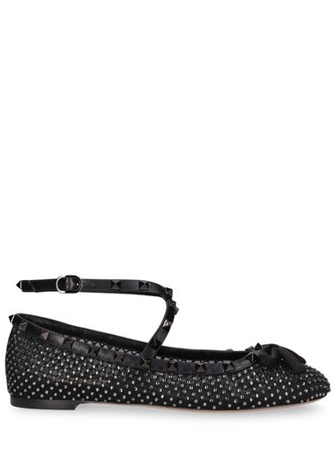 Rockstud Mesh Flats W/crystals - VALENTINO GARAVANI - Modalova