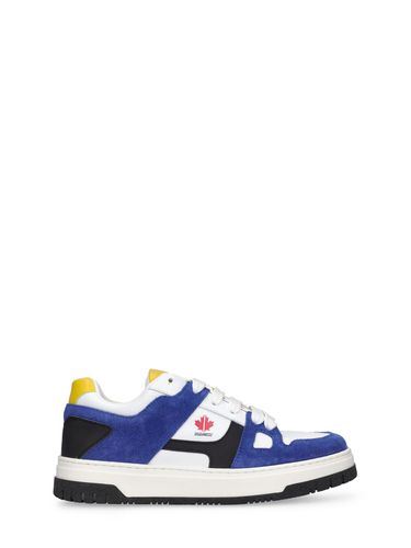 Sneakers De Techno Y Piel Con Cordones - DSQUARED2 - Modalova