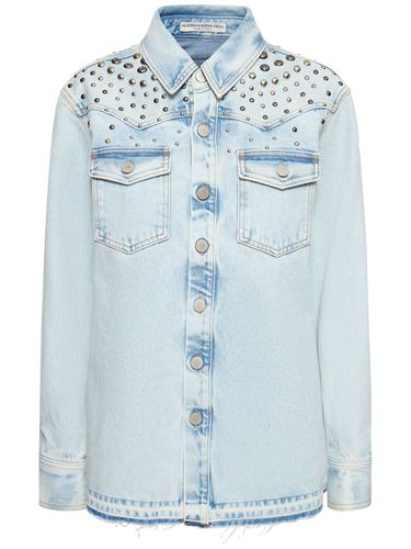 Chaqueta De Denim Con Tachuelas - ALESSANDRA RICH - Modalova