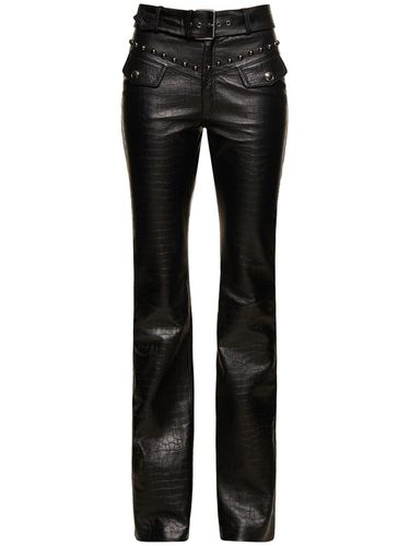 Belted Leather Pants - ALESSANDRA RICH - Modalova