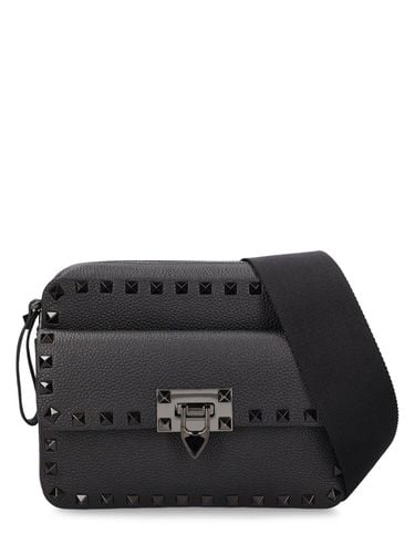 Bolso De Hombro Rockstud De Piel De Grano - VALENTINO GARAVANI - Modalova