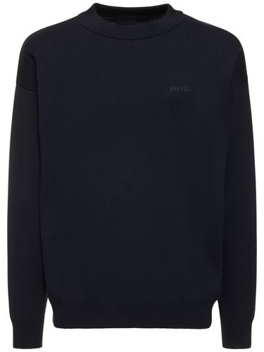 Logo Cotton & Silk Knit Sweater - FERRARI - Modalova