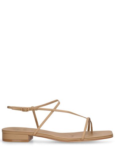 Mm Cross Front Leather Flats - STUDIO AMELIA - Modalova