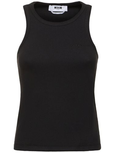 Tanktop Aus Stretch-baumwolle - MSGM - Modalova