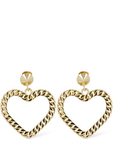 Heart Clip-on Pendant Earrings - MOSCHINO - Modalova