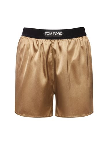 Logo Satin Shorts - TOM FORD - Modalova