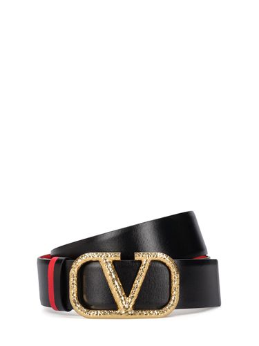 Mm V Logo Reversible Leather Belt - VALENTINO GARAVANI - Modalova